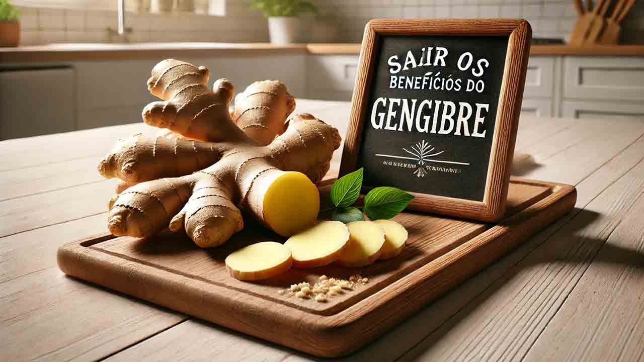 Saiba os benefícios do gengibre e confira receitas. Ilustração: IA /  Condutta