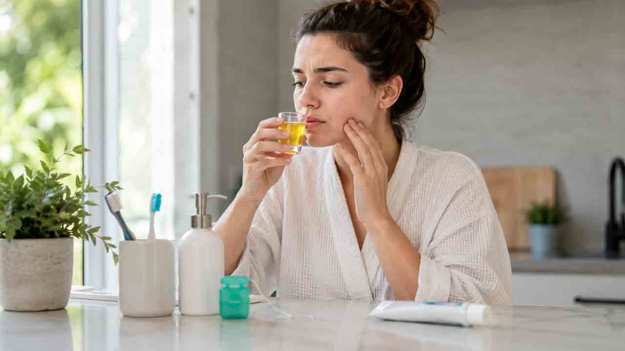 Shots matinais podem parecer inofensivos, mas escondem um risco para o sorriso. Ilustração: Condutta.com