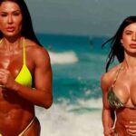 Gracyanne Barbosa e Eva Andressa mostram corpos musculosos na praia. Foto: reprodução instagram