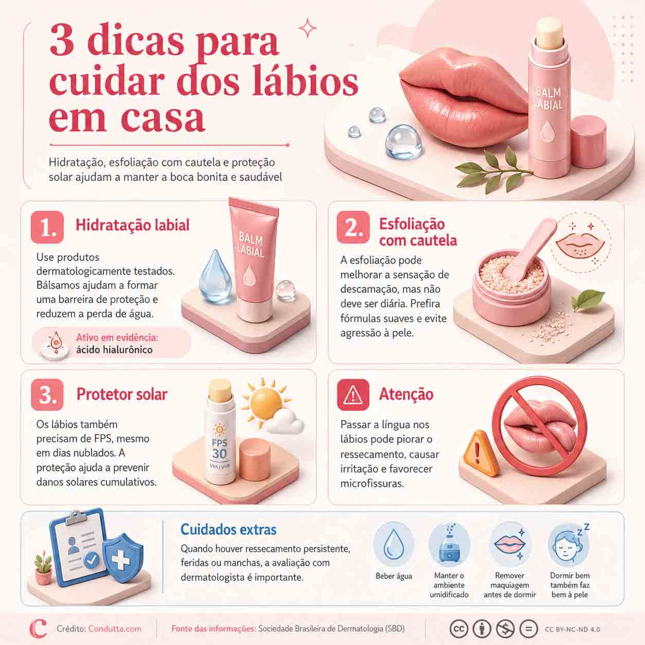 3 dicas para cuidar dos lábios em casa e manter a boca mais saudável